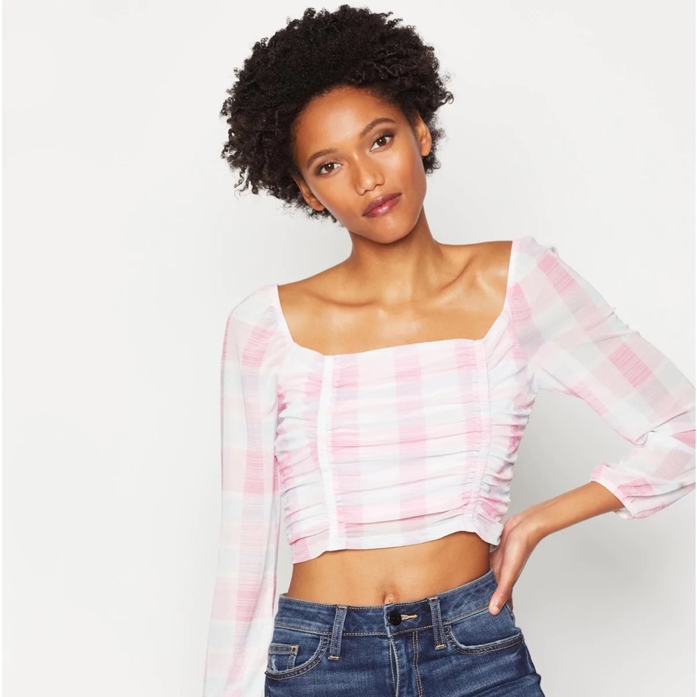 BCBGeneration Pink and Blue Top Size S